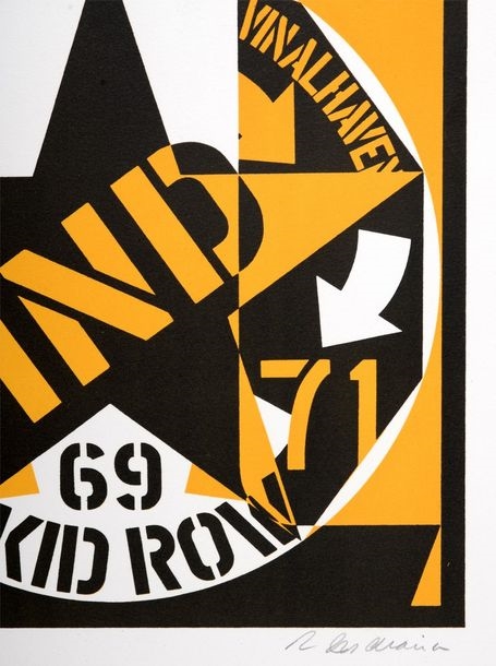 Artwork by Robert Indiana, Decade: Self-Portrait 1969, Made of Color lithograph on wove paper