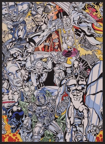 Artwork by Gudmundur Gudmundsson, Silver Surfer Saga, Made of Color lithograph on gloss