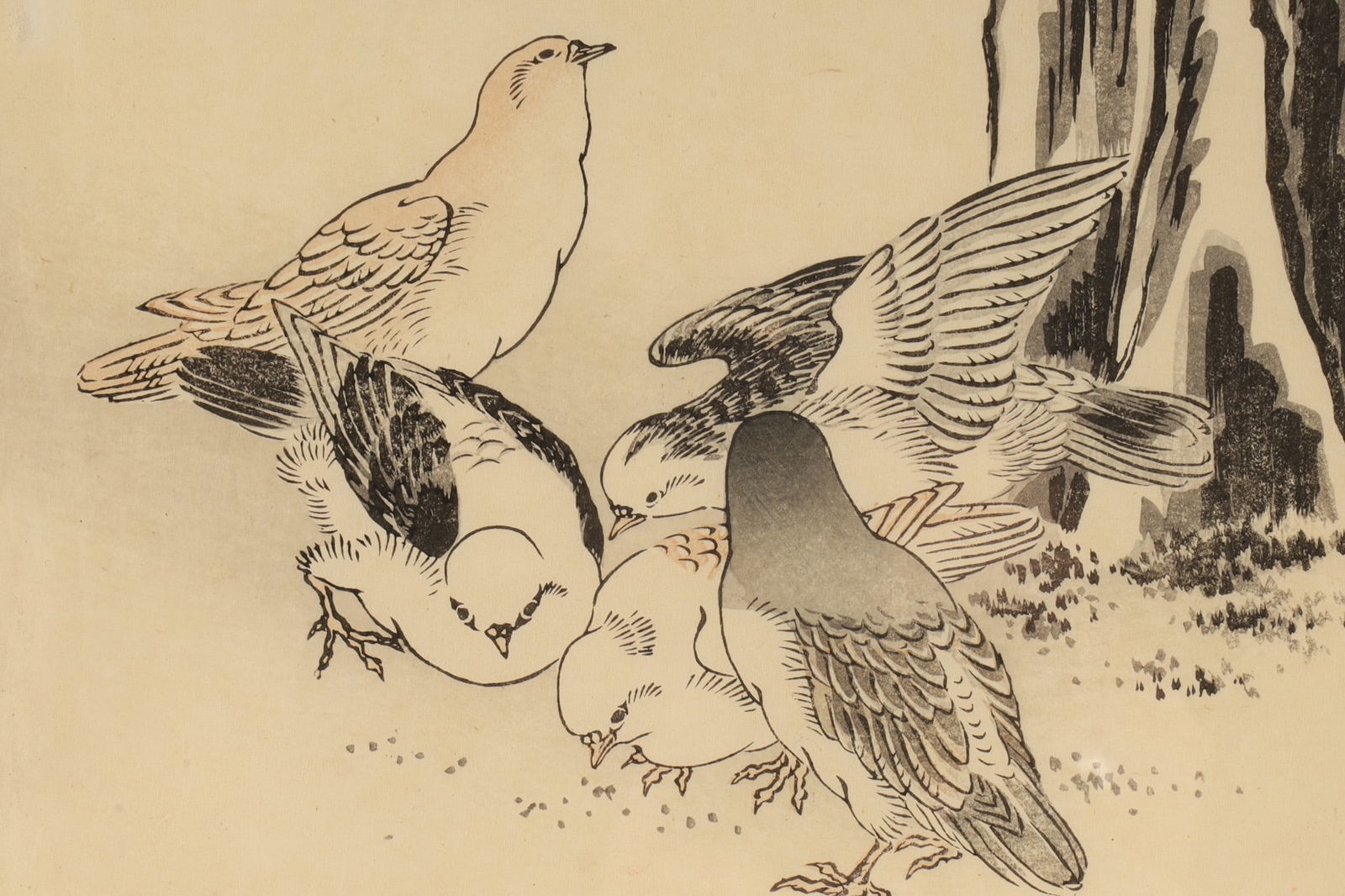 Artwork by Bairei Hyakucho Gafu, Japanese Woodblock Print Bairei Hyakucho Gafu, Made of Woodblock Print Bairei Hyakucho Gafu, Japanese Woodblock Print