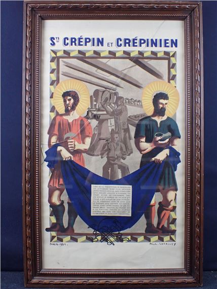 Paul LAVALLEY: Saint Crépin et Crépinien Lithographie - Paul-Louis Lavalley