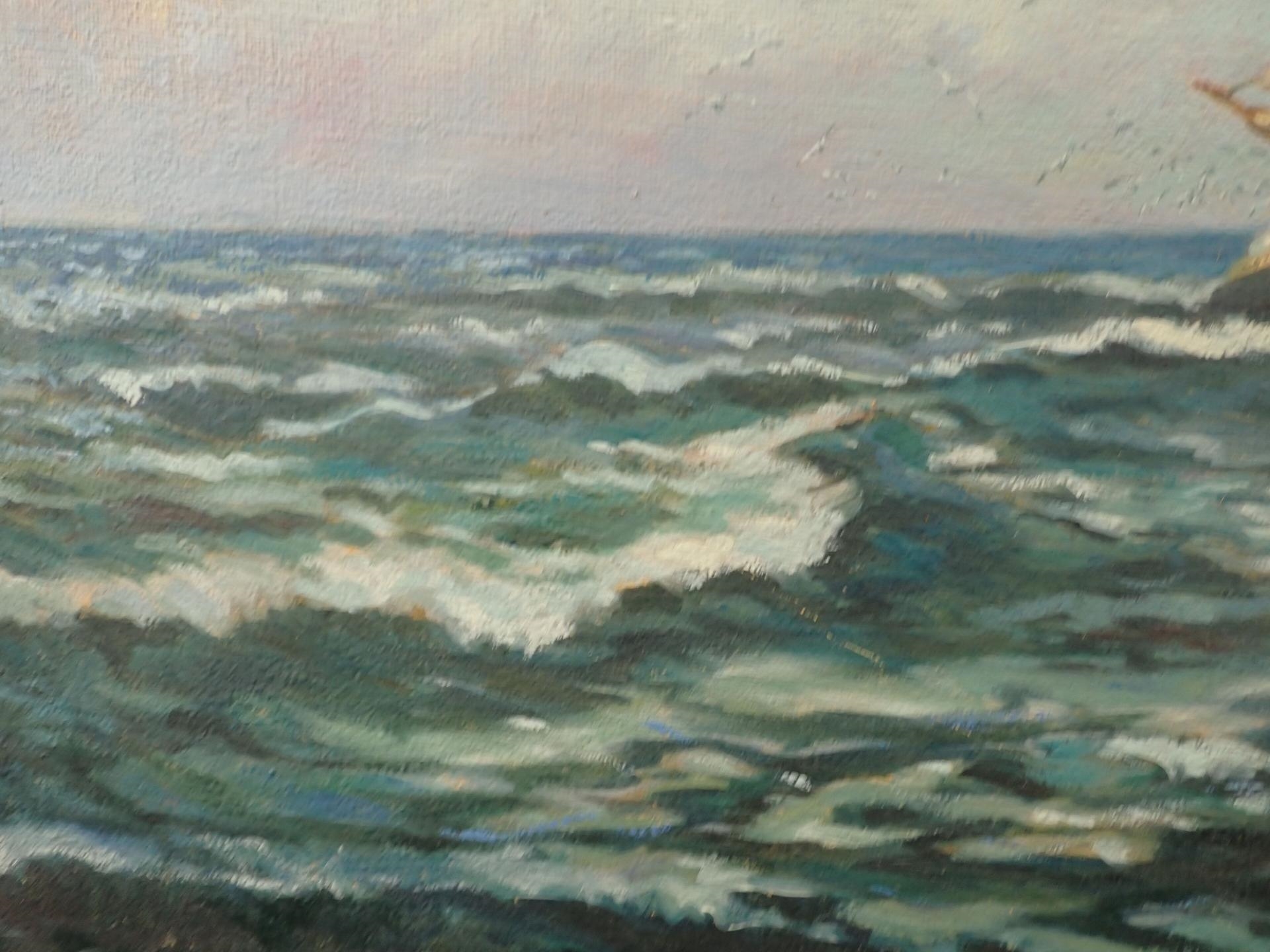 Artwork by Joseph Mahe, Joseph MAHE (XXe siècle) Le trois mats, Made of oil on canvas