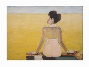 Signed"Chen Yao", Oil on Canvas,Hometown - Chen Yao