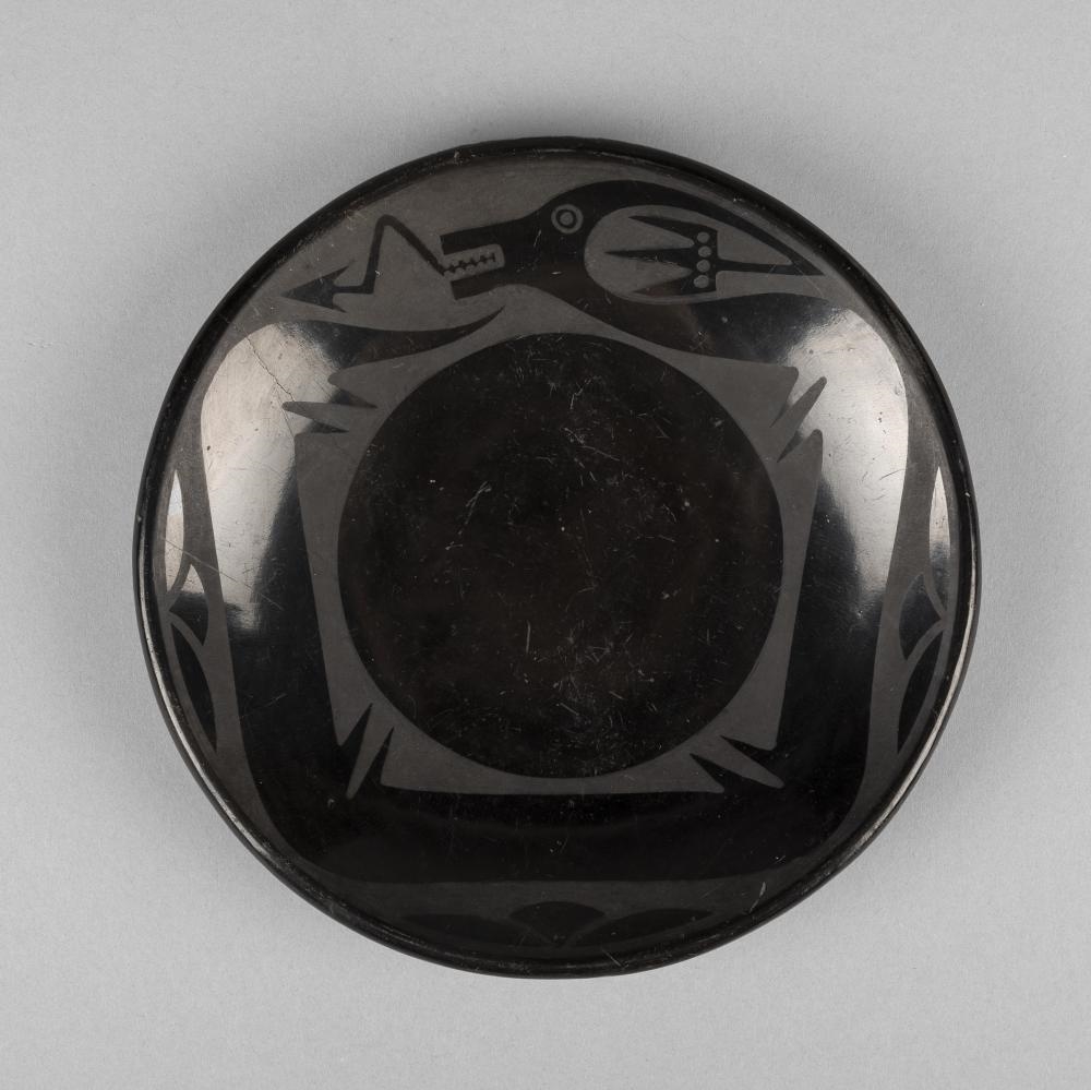 Artwork by Maria Montoya Martinez, Popovi Da, Maria Martinez + Popovi Da, Made of fired clay