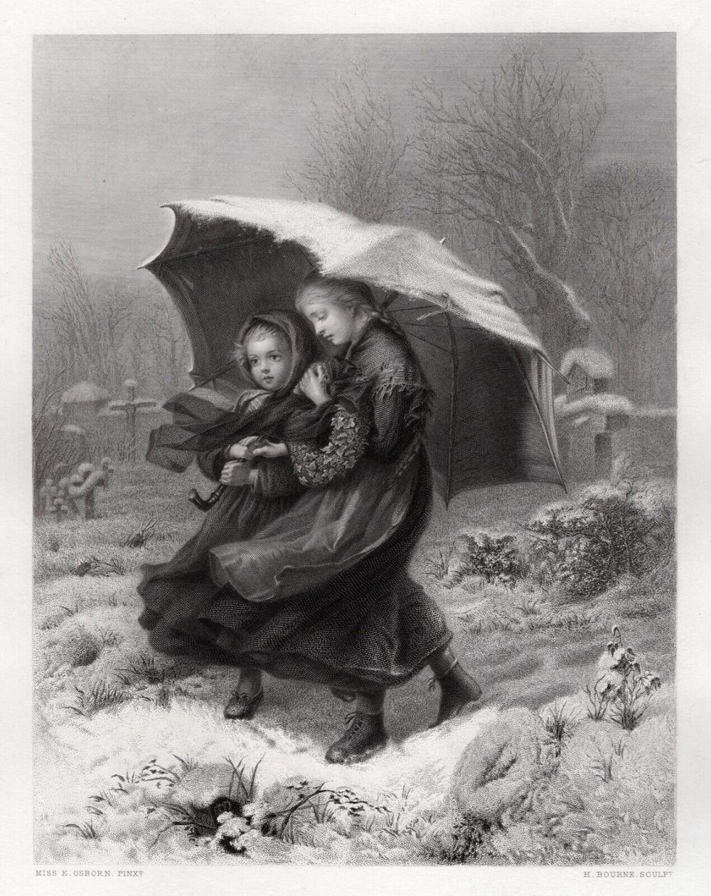 Emily Mary Osborn | Emily Mary Osborn 1800s Engraving Snowy Weather ...