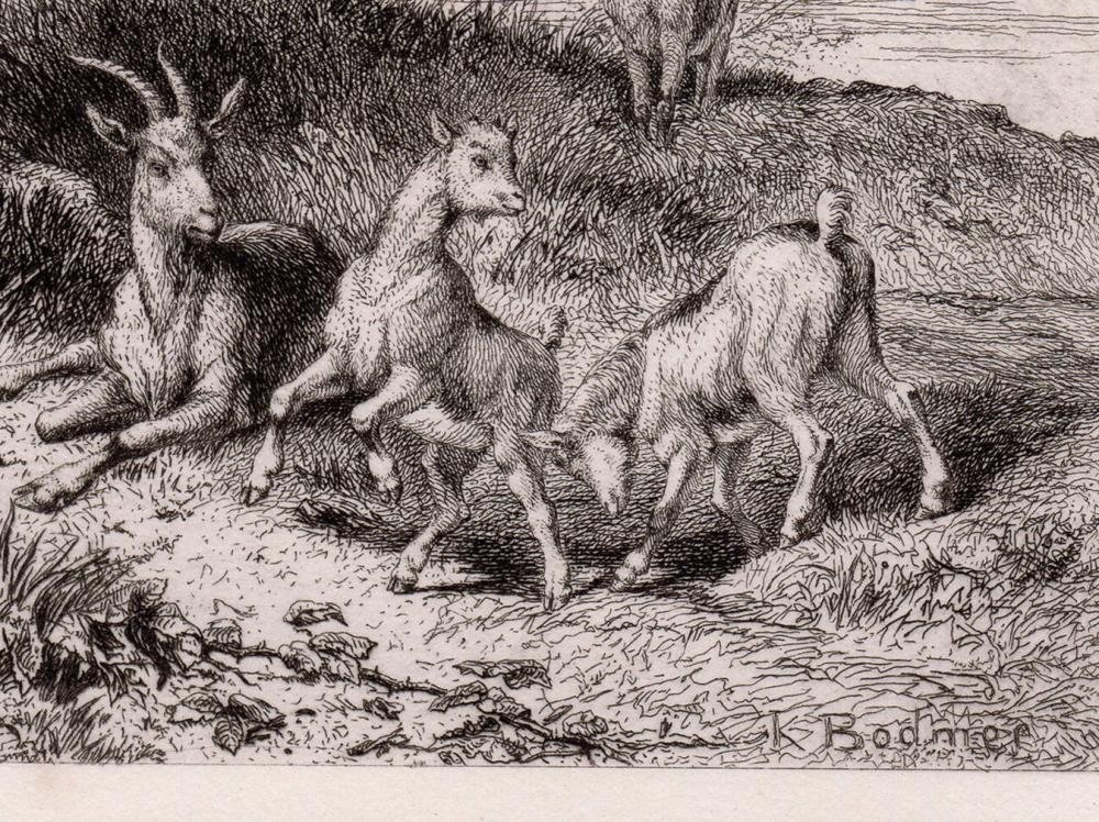 Karl Bodmer | 1872 Karl Bodmer Kids etching signed (1872) | MutualArt