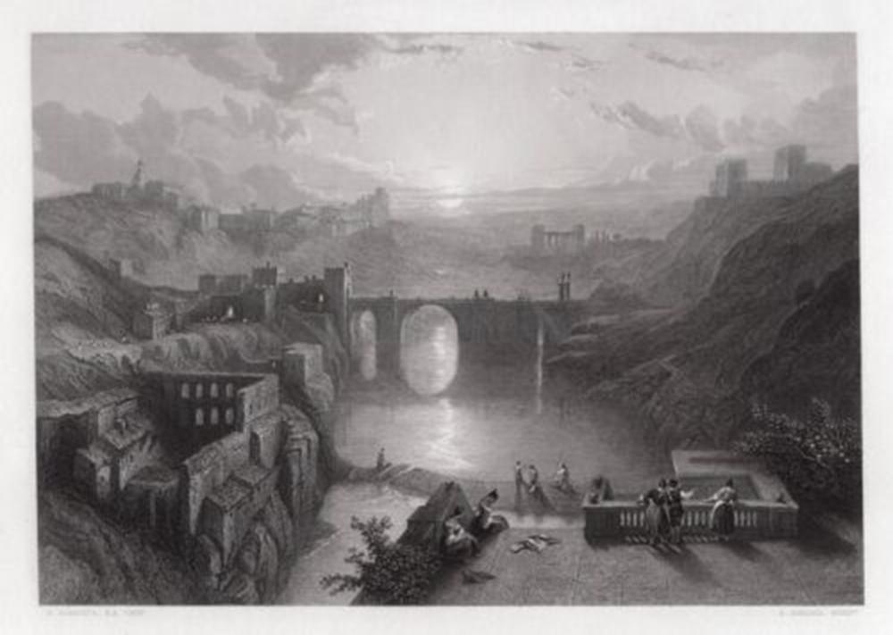 David Roberts | David Roberts 1800s Engraving Sunset | MutualArt