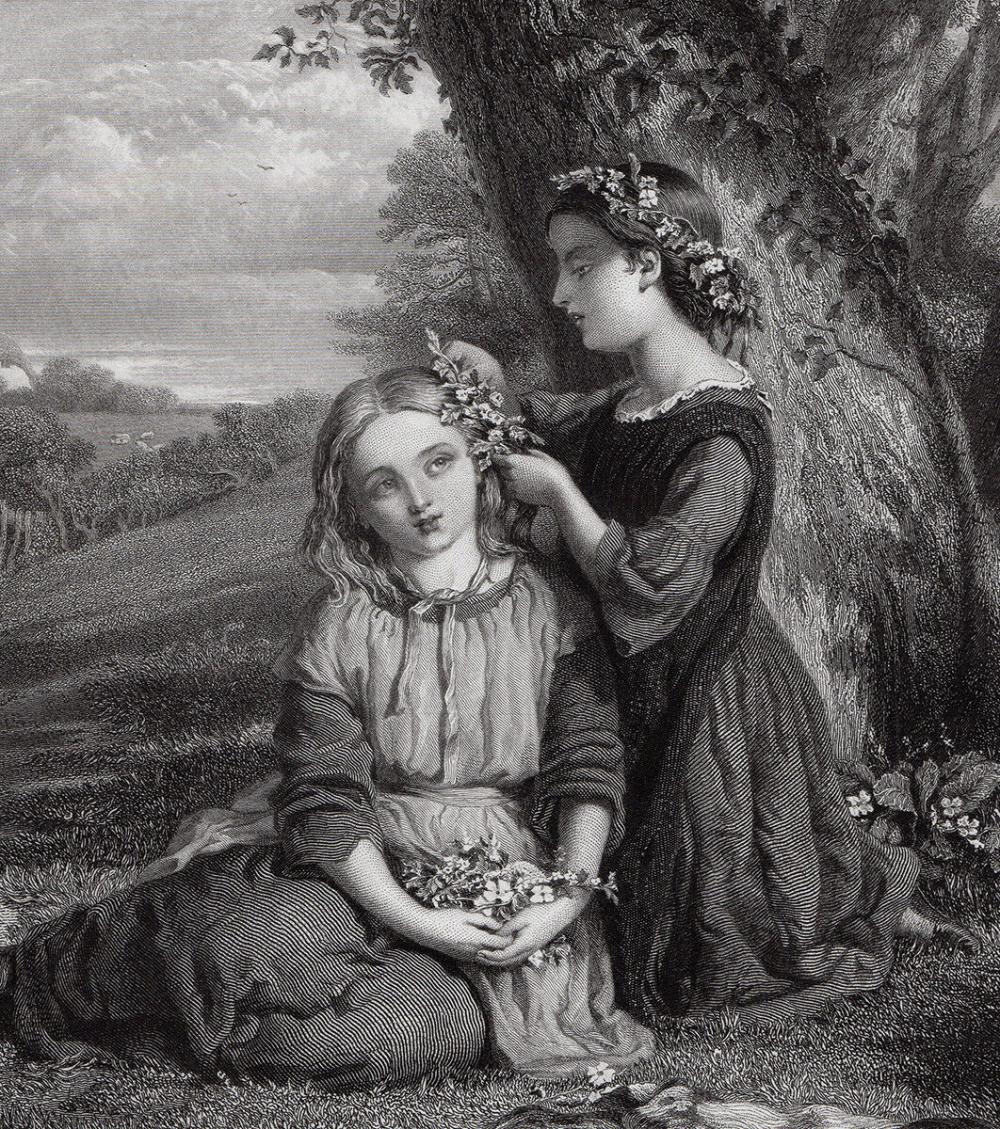 George Smith | George Smith The Sisters 1867 Engraving Signed | MutualArt