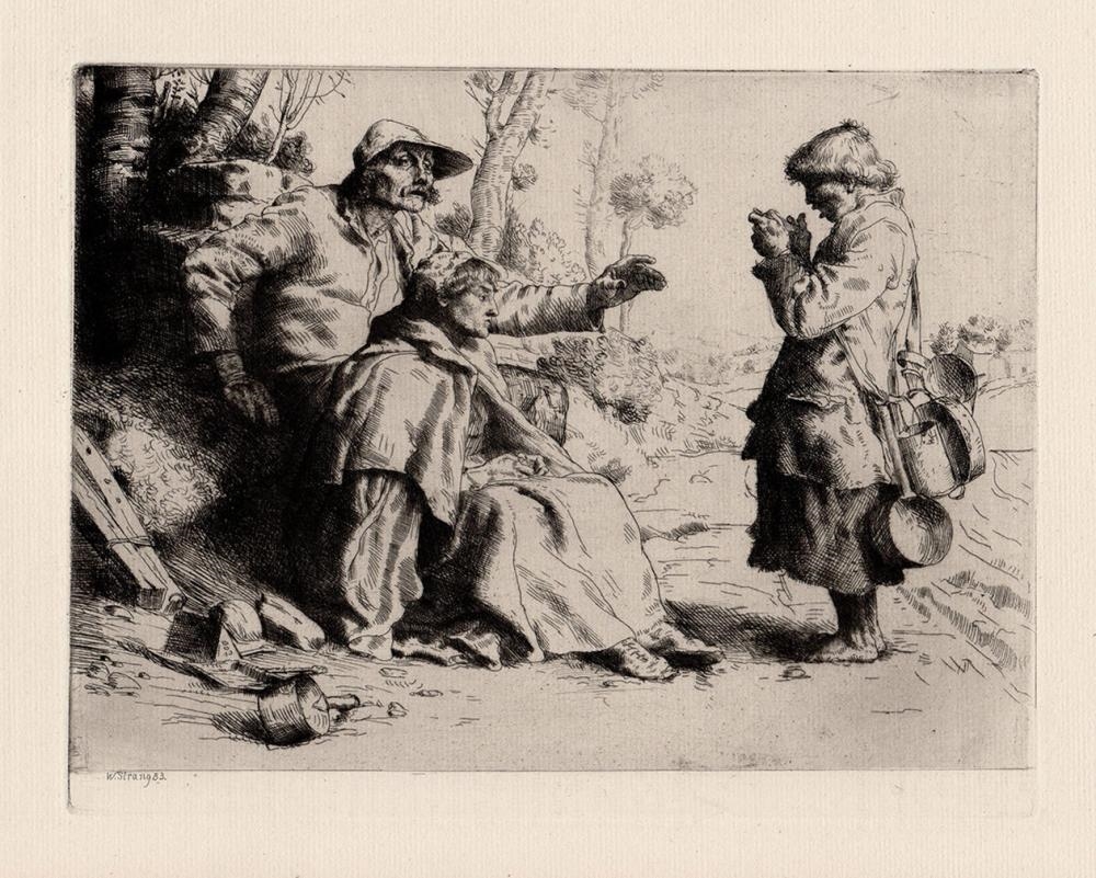 William Strang | William Strang The Tinkerer 1883 Etching | MutualArt