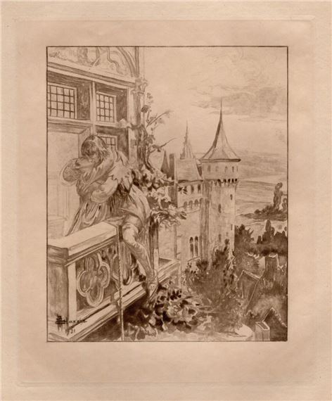 Edmond Malassis LIMITED Engraving Young Love Limited FRAMED by Edmond Malassis