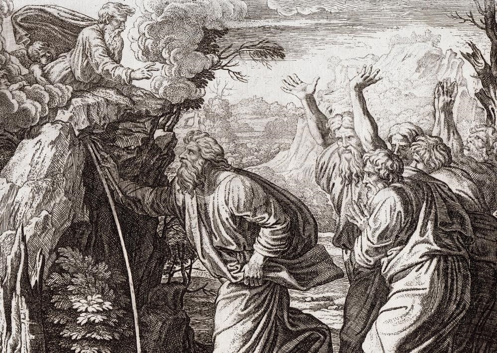 Raffaello Sanzio | Raphael 1649 Engraving Vatican Moses brings water ...