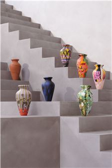 Classical Meets Contemporary in Hand-Painted Artist Amphorae Collection