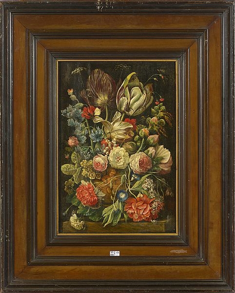 Artwork by François Joseph Huygens, Vase de fleurs, Made of oil on panel
