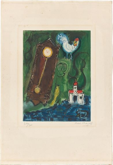L'Horloge – Le Pendule by Marc Chagall, 1956