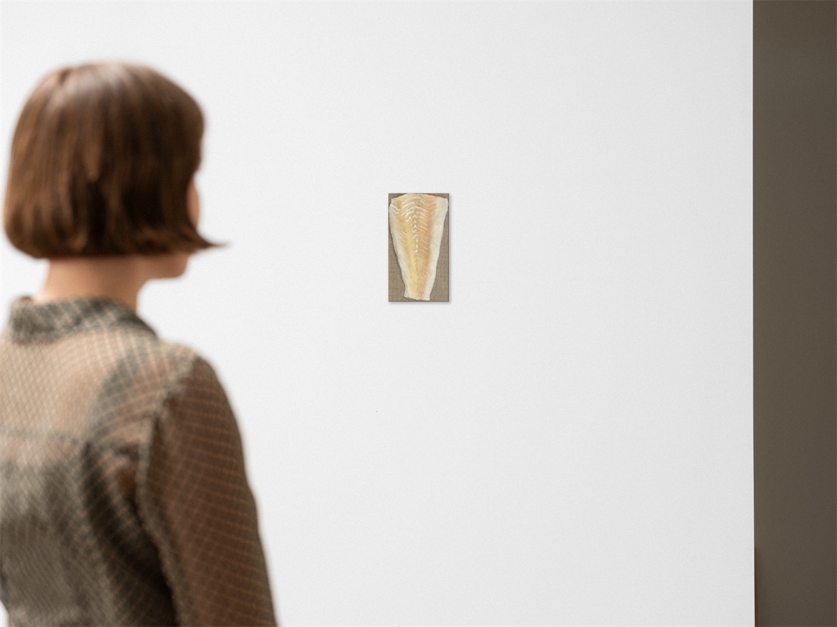 Artwork by Helene Appel, Seelachs, Made of Encaustic painting and oil on linen