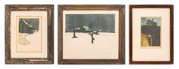 James A. Shell | James Shell Farmhouse Scenes Color Etchings, 3 (1973 ...