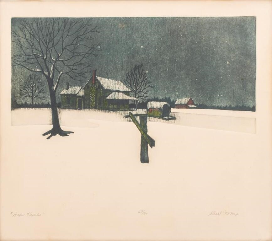 James A. Shell | James Shell Farmhouse Scenes Color Etchings, 3 (1973 ...