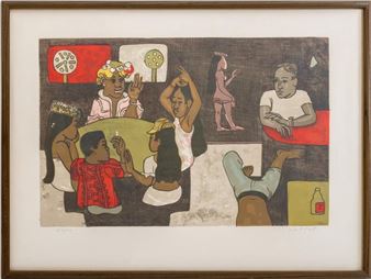 Yves De Saint-Front &quot;Le Rendez-vous...&quot; Lithograph - Yves de Saint-Front