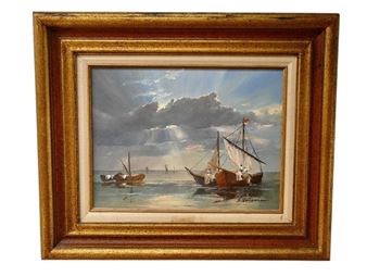 Docking boats - Gertrude Grigorov