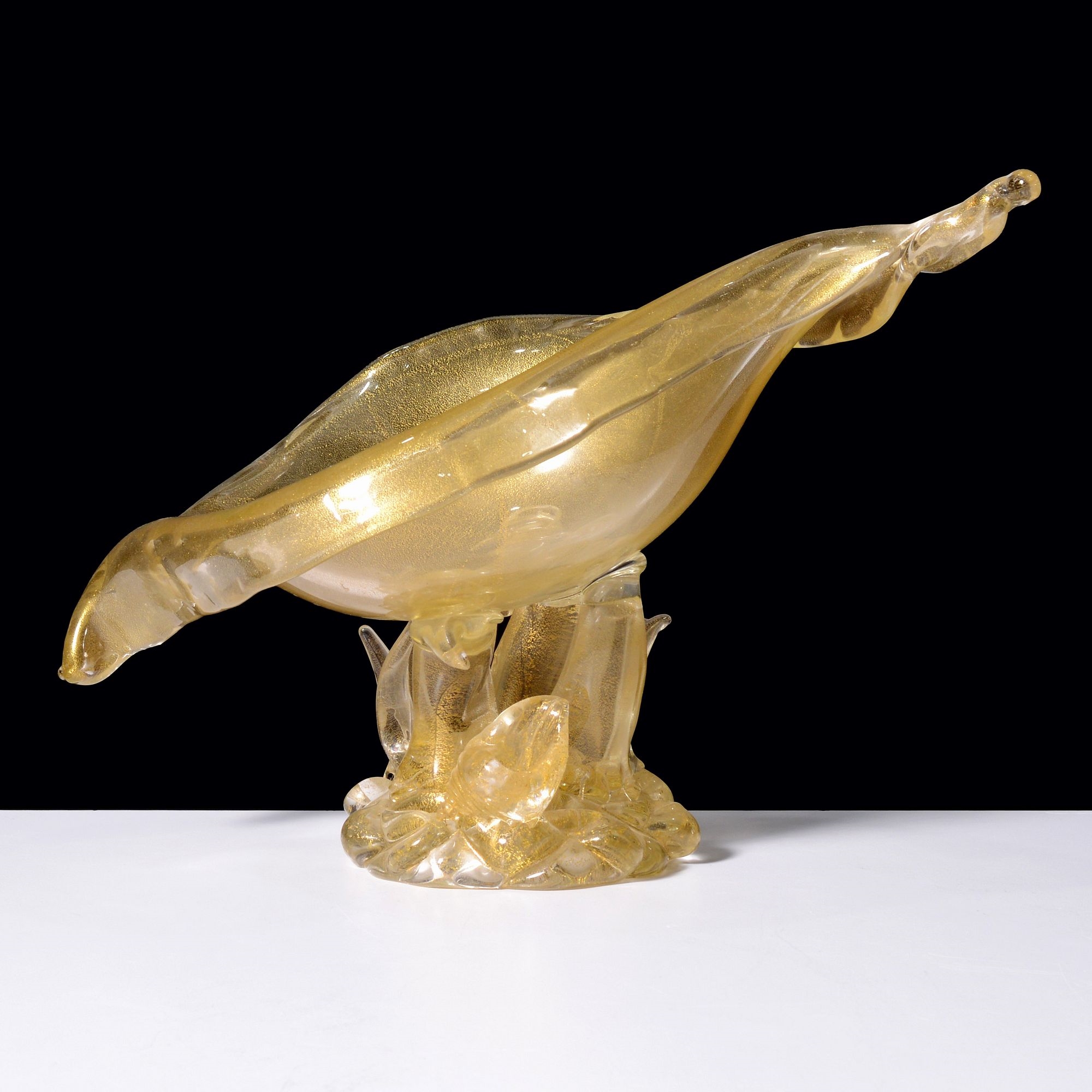 Ercole Barovier | Large Ercole Barovier CONCHIGLIA Shell Compote ...