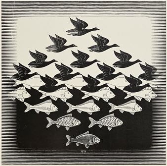 Sky and Water - Maurits Cornelis Escher