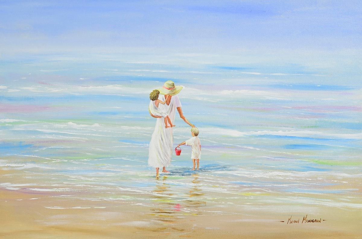 Artwork by Michael Monaghan, A Pleasant Moment, Made of oil on canvas board