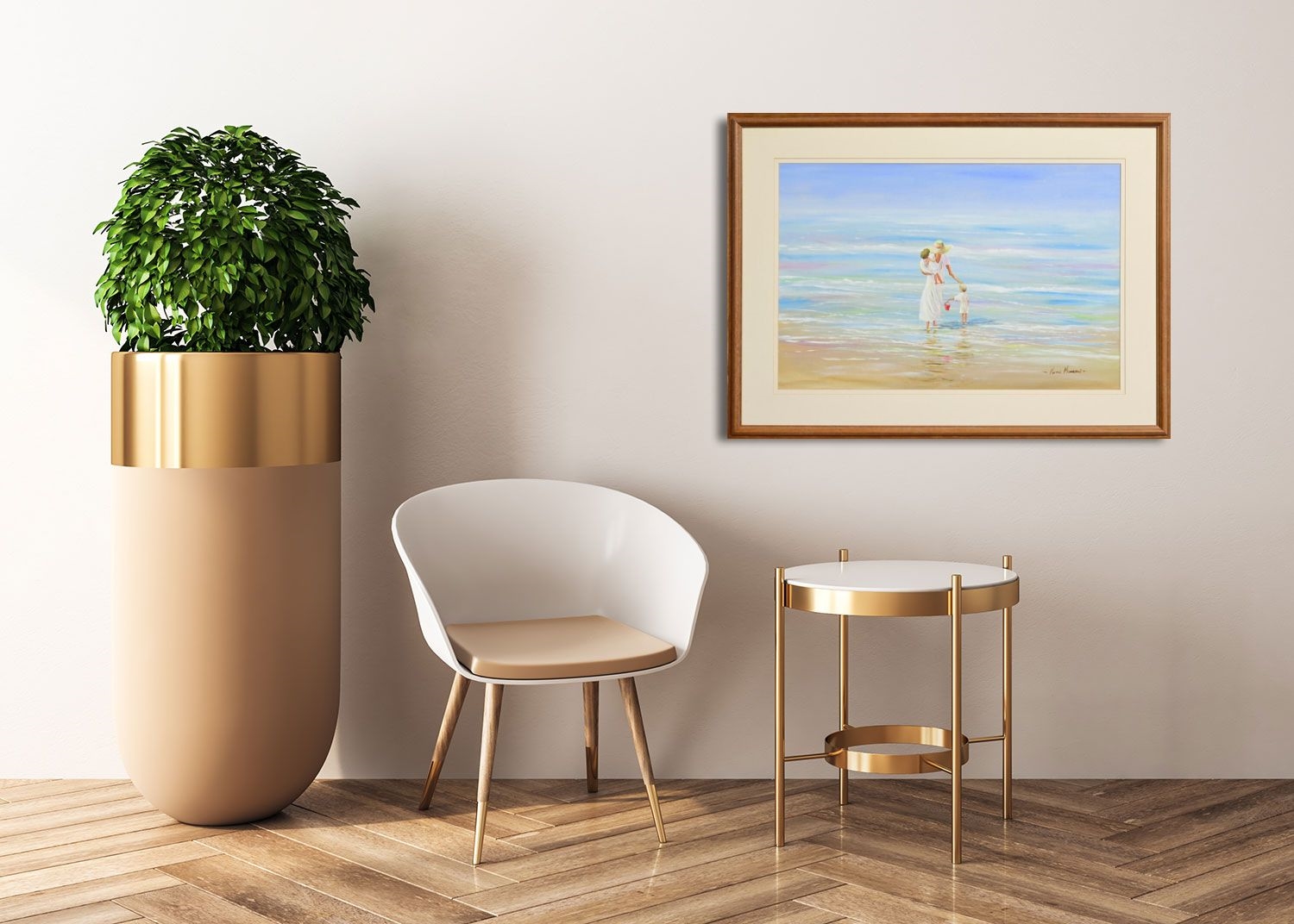 Artwork by Michael Monaghan, A Pleasant Moment, Made of oil on canvas board