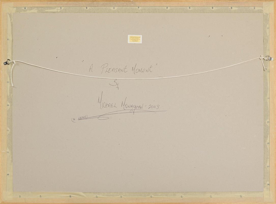 Artwork by Michael Monaghan, A Pleasant Moment, Made of oil on canvas board