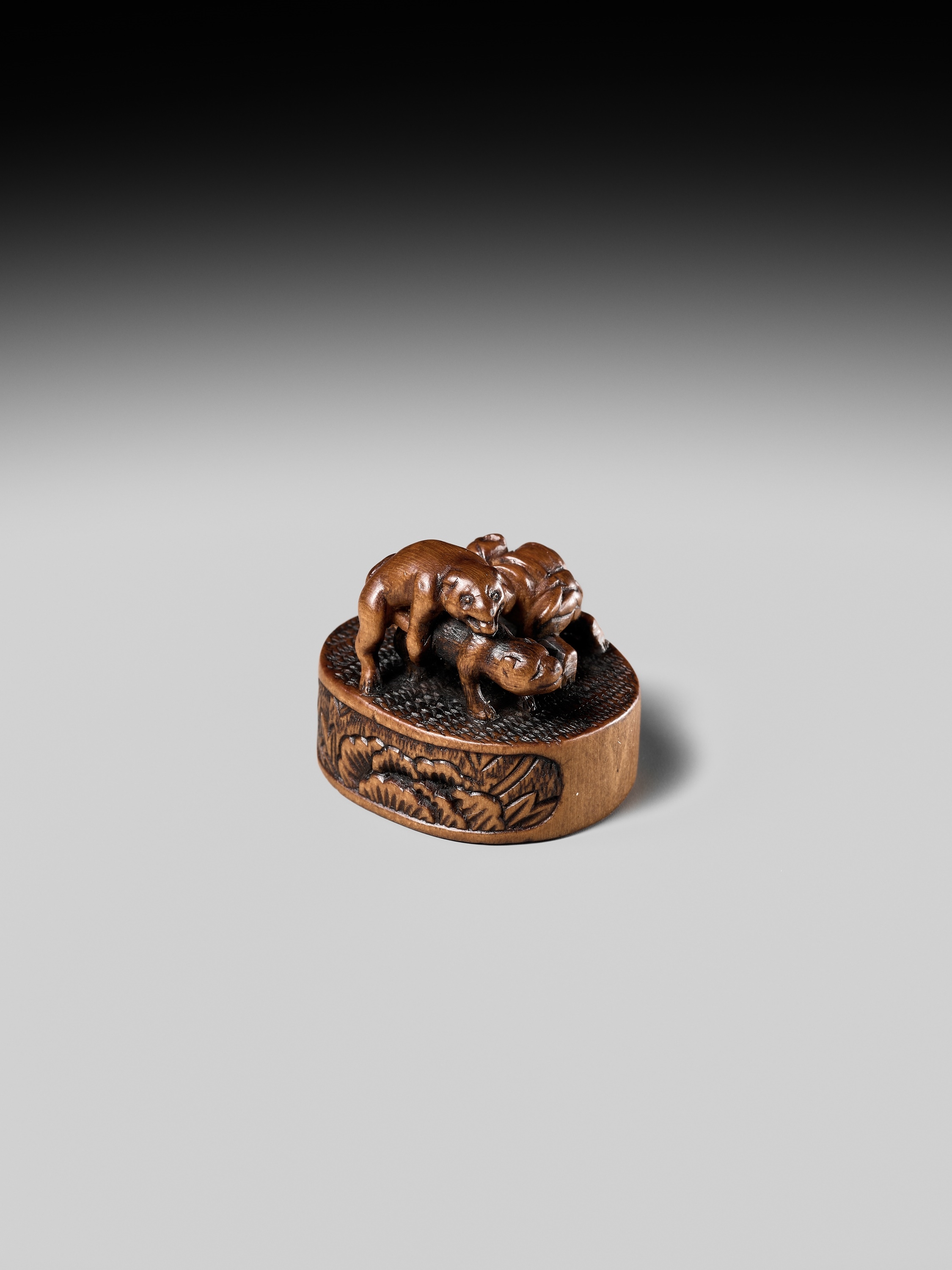 Japanese School, 19th Century | TAIZAN: A RARE MINIATURE WOOD SHUNGA ...