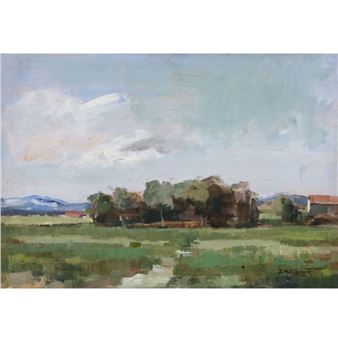 Josef Mühlberger, Trautenau in Bohemia 1903 - 1985 Eislingen/Fils, Landscape - Josef Mühlberger