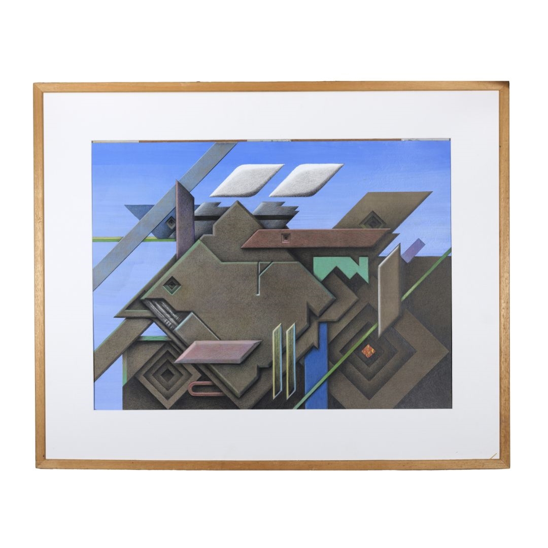 Artwork by Alexander Rudolf Kubiczek, Alexander Rudolf Kubiczek, Born 1942 in Wernburg, Made of Watercolor and colored pencil on cardboard