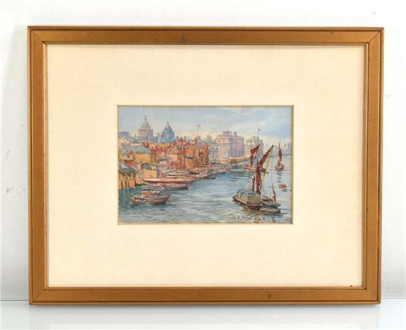 William Edward Riley | Shipping on the Thames, | MutualArt