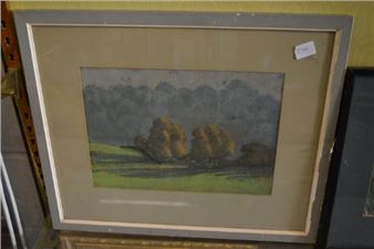 Dorset coast, September evening in Sherbourne Park; A scene of flowers - Christopher Gage Jacobs