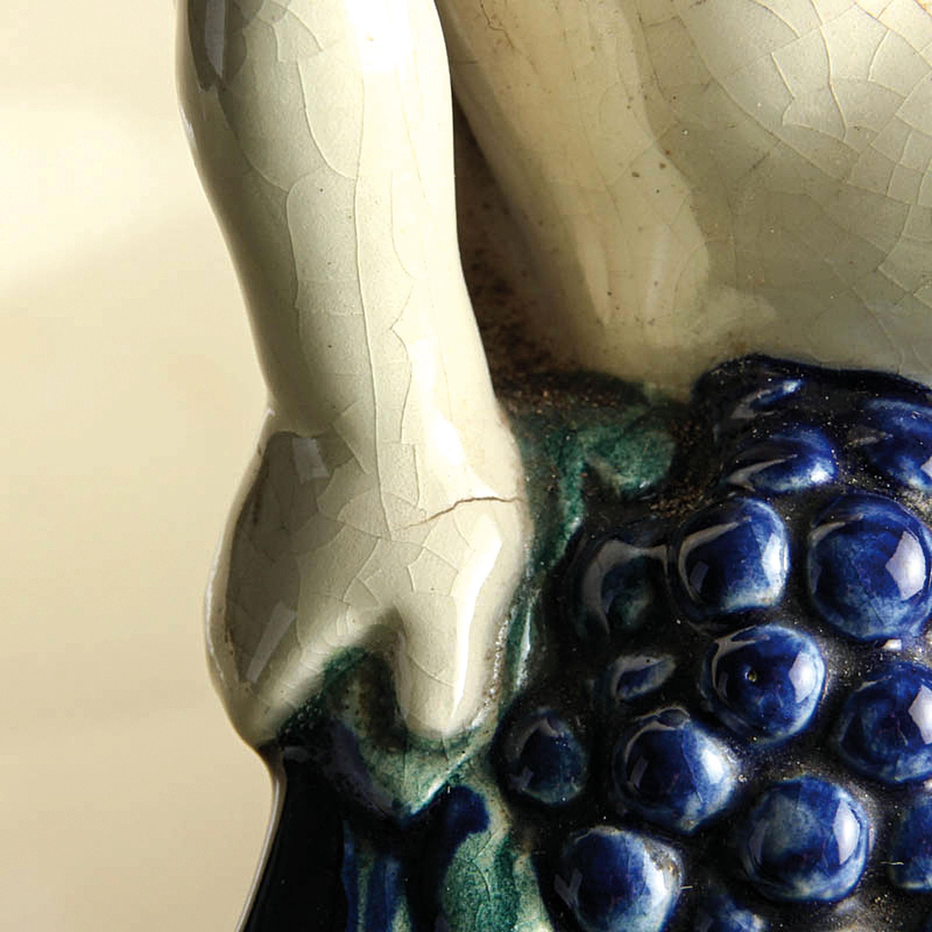 Artwork by Wilhelm Süs, Handle bowl with grape putti, Made of ceramic, color