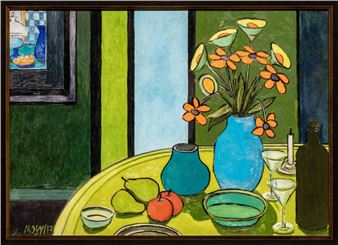 Still life with a green bowl - Michał Ostaniewicz
