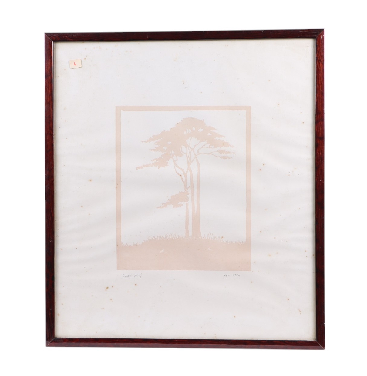 Artwork by Amanda Stiby, Scots Pine, Made of linocut