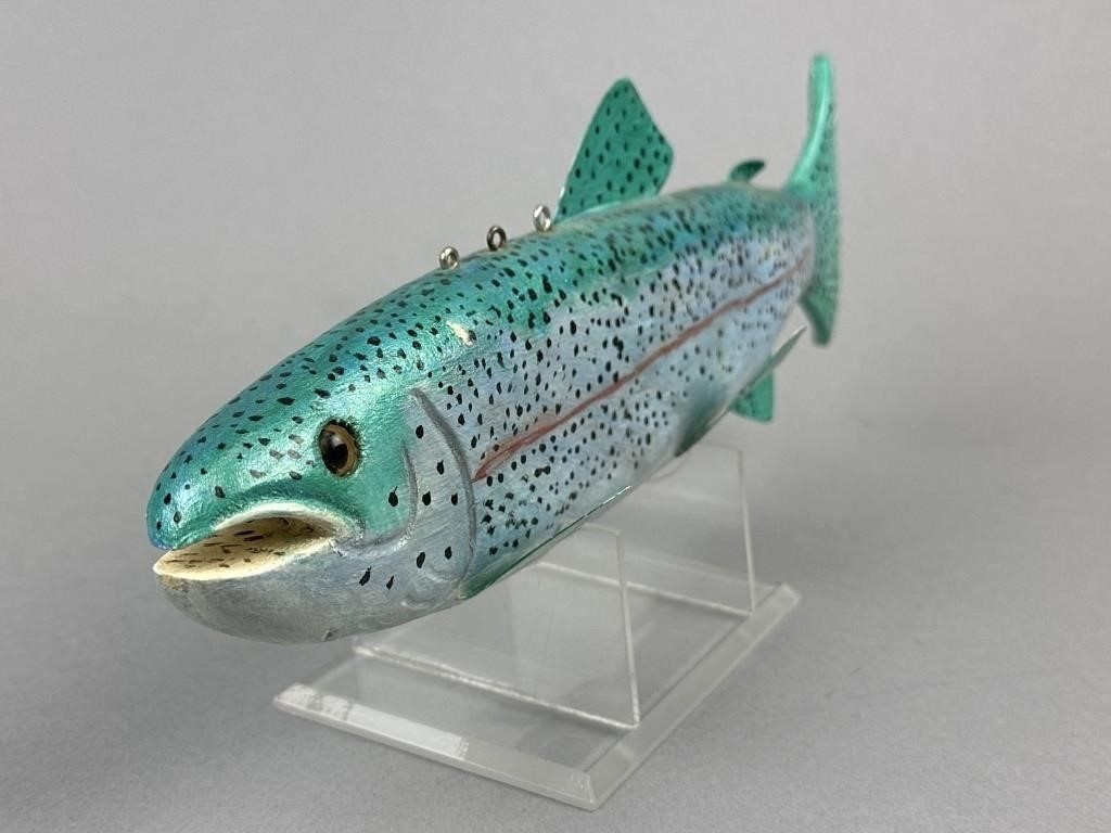 Floyd Osga | 2 Floyd Osga Fish Spearing Decoys (1994) | MutualArt