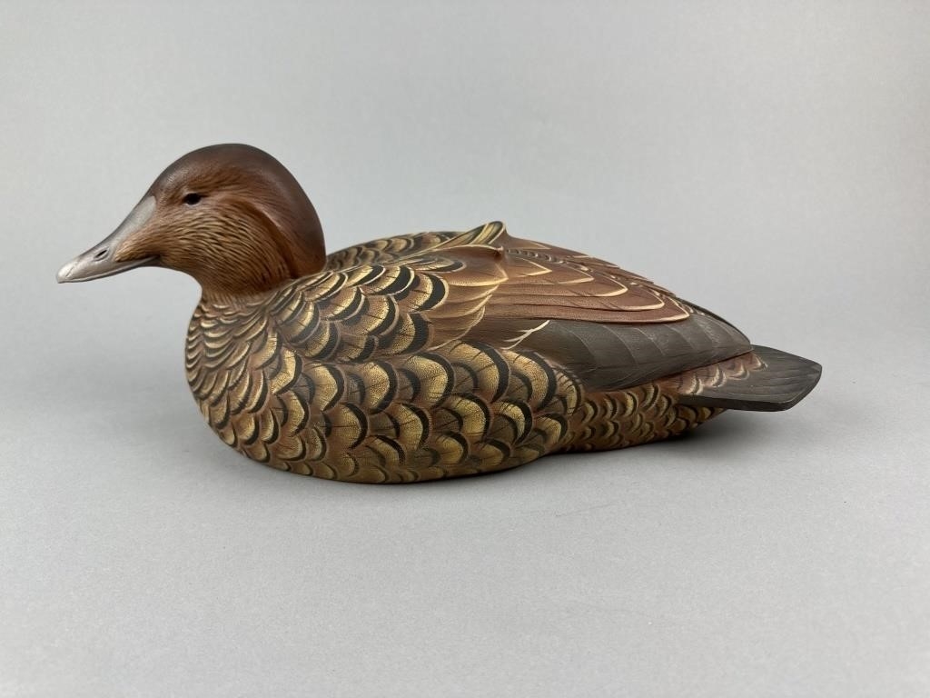 Artwork by Bill Weimer, Bill Weimer Pr of Eider Duck Decoys, Made of glass