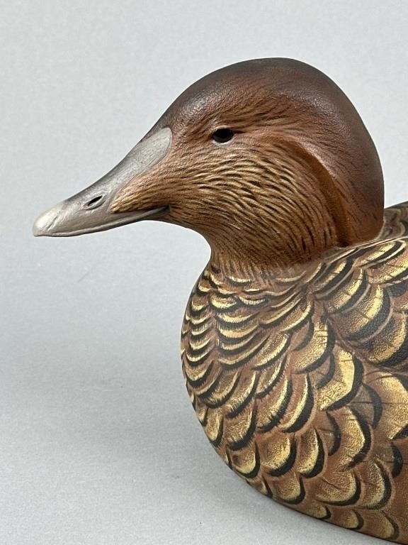 Artwork by Bill Weimer, Bill Weimer Pr of Eider Duck Decoys, Made of glass