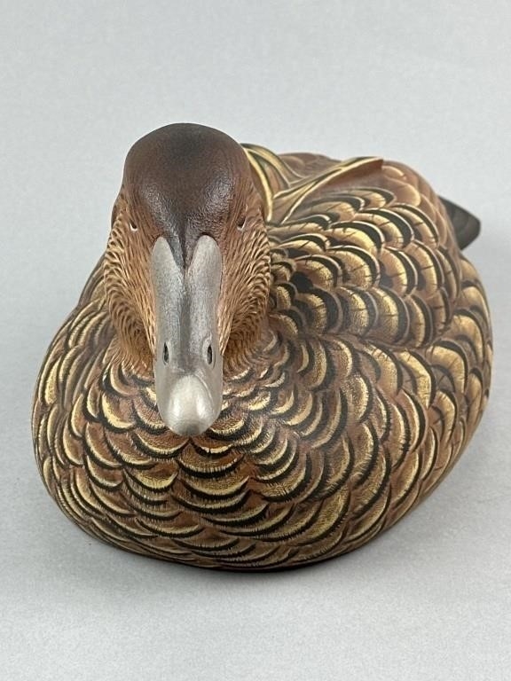 Artwork by Bill Weimer, Bill Weimer Pr of Eider Duck Decoys, Made of glass
