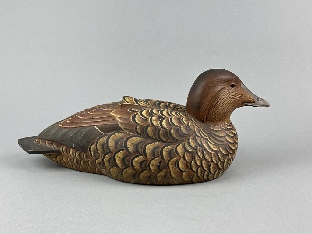 Artwork by Bill Weimer, Bill Weimer Pr of Eider Duck Decoys, Made of glass