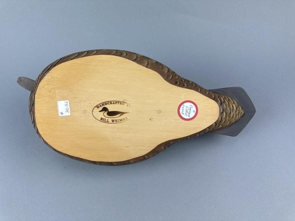 Artwork by Bill Weimer, Bill Weimer Pr of Eider Duck Decoys, Made of glass