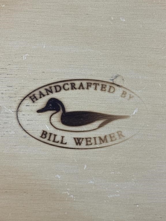 Artwork by Bill Weimer, Bill Weimer Pr of Eider Duck Decoys, Made of glass