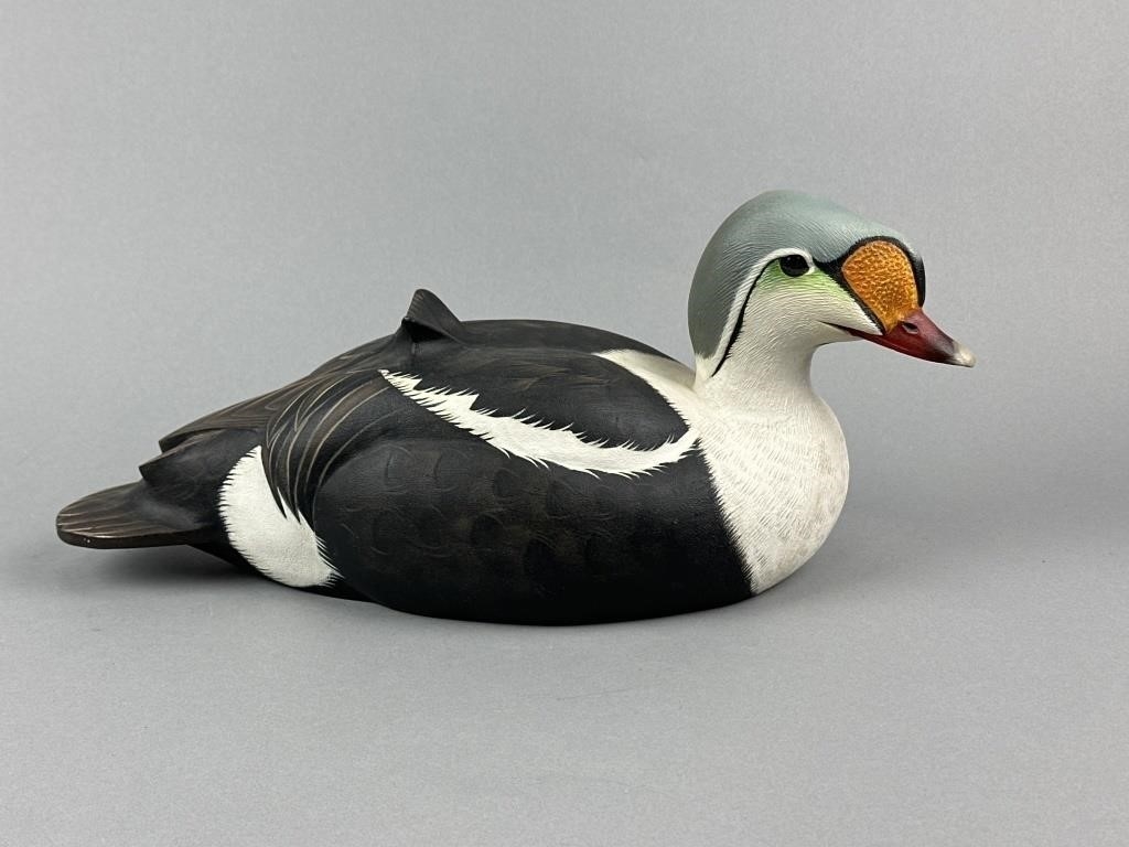 Artwork by Bill Weimer, Bill Weimer Pr of Eider Duck Decoys, Made of glass