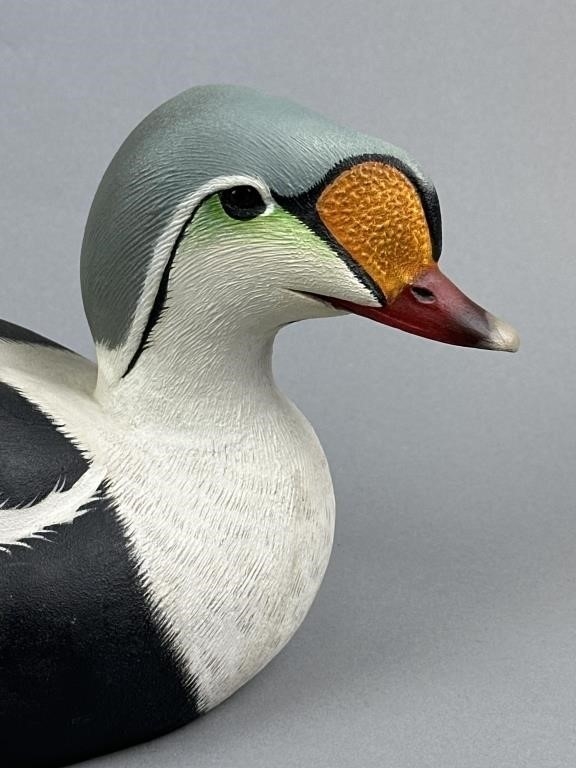 Artwork by Bill Weimer, Bill Weimer Pr of Eider Duck Decoys, Made of glass