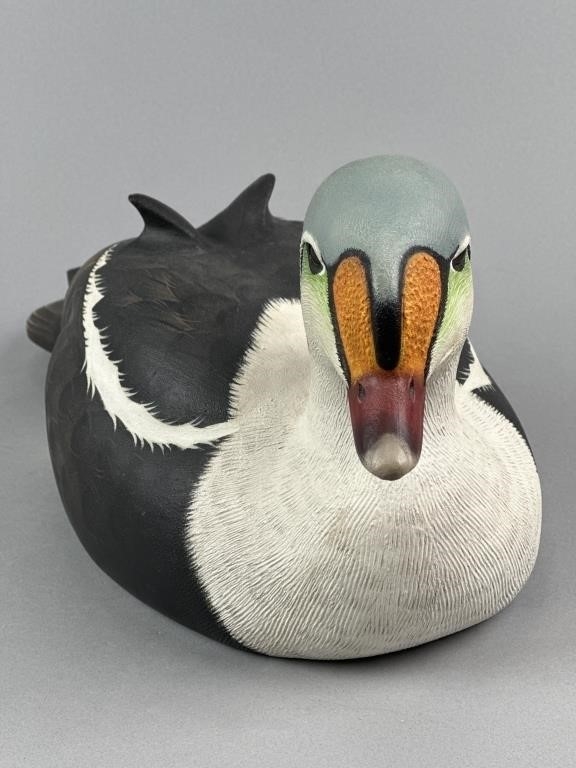 Artwork by Bill Weimer, Bill Weimer Pr of Eider Duck Decoys, Made of glass