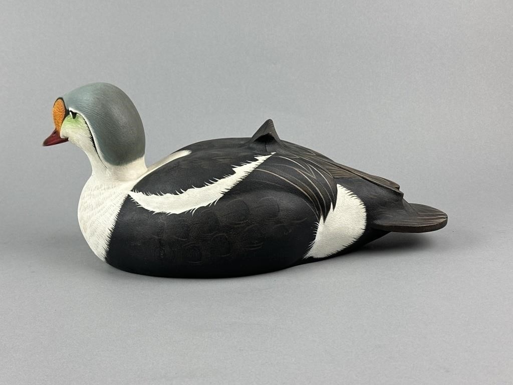 Artwork by Bill Weimer, Bill Weimer Pr of Eider Duck Decoys, Made of glass