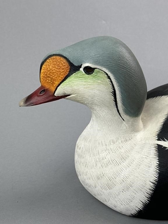 Artwork by Bill Weimer, Bill Weimer Pr of Eider Duck Decoys, Made of glass