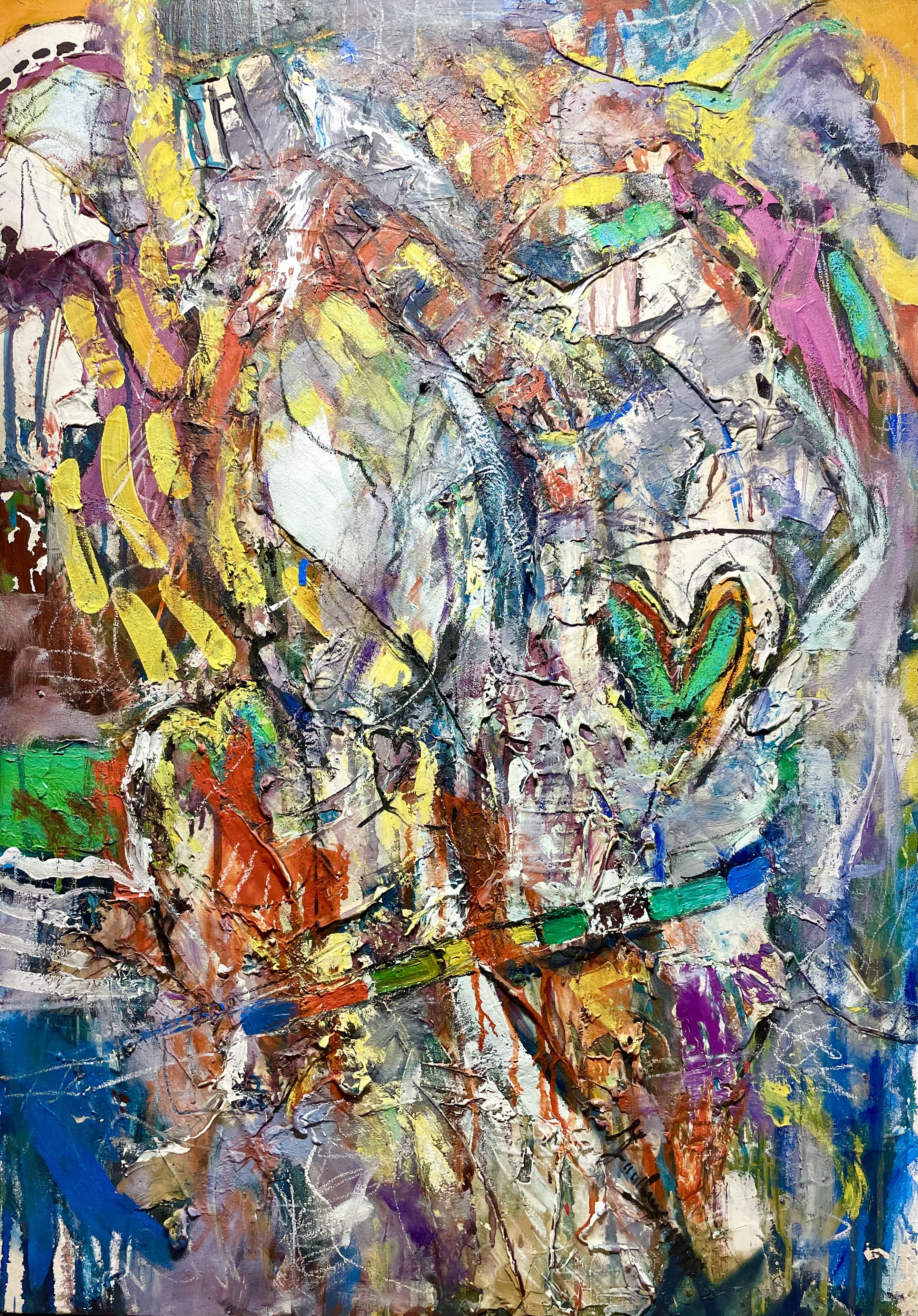 Artwork by Jean Gaudreau, Débris des fragments, Made of Mixed media on canvas