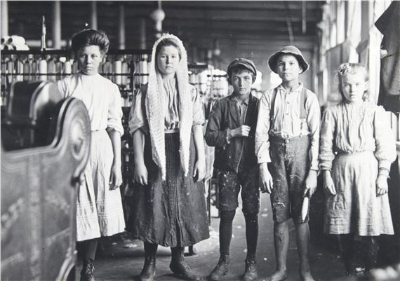 Spinners and Doffers by Lewis Hine, 1908