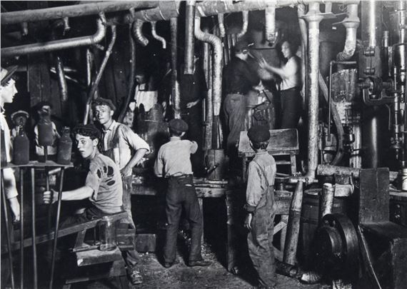 Indiana Glass Works by Lewis Hine, 1908